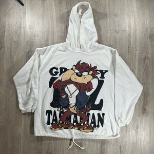 Vintage 1993 Jerry Leigh Tasmanian Devil Sweatshirt Hooded Men‎ L/XL White USA